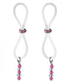 Bijoux De Nip Nipple Halos Pink Gem Slider Pink Clear