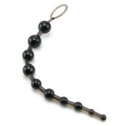 X 10 Beads Graduated Anal Beads 11 Inch - Black (SKU: TCN-SE1233-03)