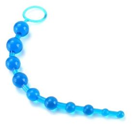 X 10 Beads Graduated Anal Beads 11 Inch - Blue (SKU: TCN-SE1233-12)