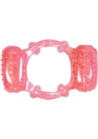 Humm Dinger Double Dinger Dual Vibrating Cock Ring Magenta (SKU: TCN-8386-01)