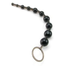 X 10 Beads Graduated Anal Beads 11 Inch - Black (SKU: SE1233-03)